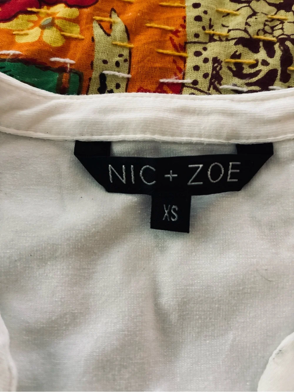 NIC+ZOE White Sleeveless Ruffle-Front Knit Top - Picture 6 of 8